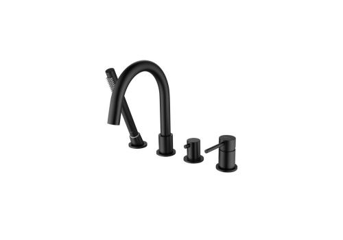 Смеситель Aquatek ЕВРОПА AQ1348MB на борт ванны черный - фото 2