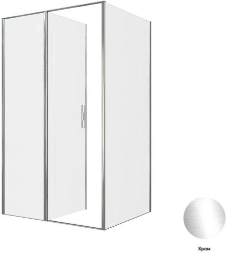 Душевой уголок Allen Brau Priority 3.31031.00 + 3.31040.00 120х80 стекло прозрачное профиль хром без поддона - фото 3