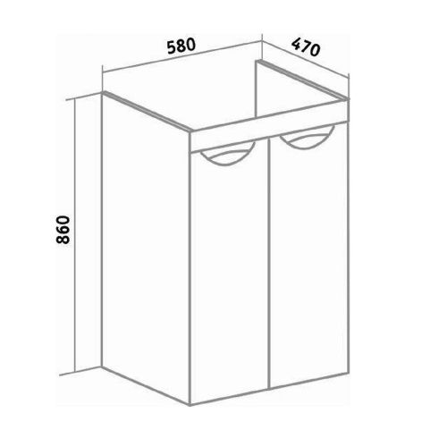 Тумба под раковину Runo Лира УТ000003443 60х50 напольная цвет белый - фото 5