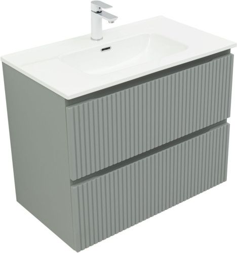 Тумба под раковину Aquanet Джейн (Flat) 00335434 80х50 подвесная цвет серый - фото 3