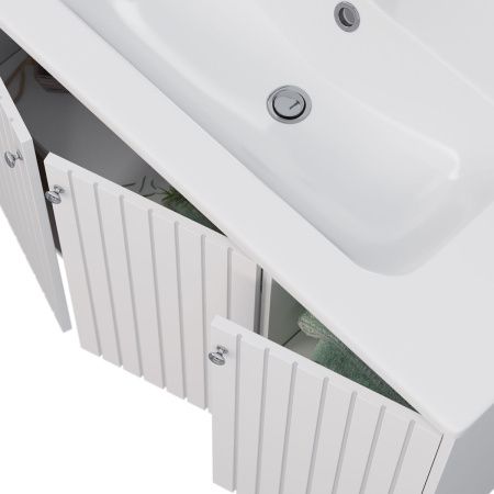 Тумба под раковину LeMark Romance LM07R100T 100х50 напольная цвет белый