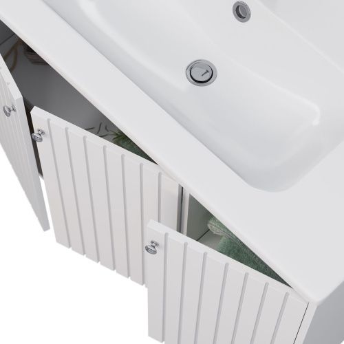 Тумба под раковину LeMark Romance LM07R100T 100х50 напольная цвет белый - фото 4