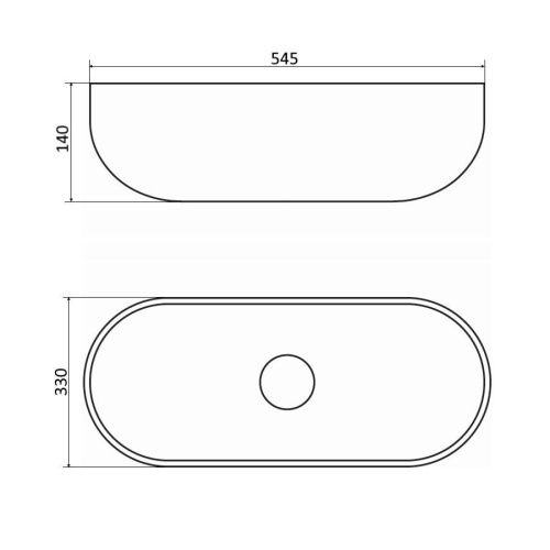 Раковина из искусственного камня MonteBianco Conca 550 20142 50х30 накладная цвет белый без отверстий под смеситель - фото 5