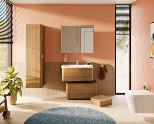 Зеркало-шкаф Vitra Core 66911 80х70 подвесной цвет черный - фото 2