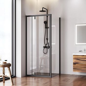 Душевой уголок Am.Pm Gem W90G-404-9090-BT 90х90 стекло прозрачное профиль черный без поддона