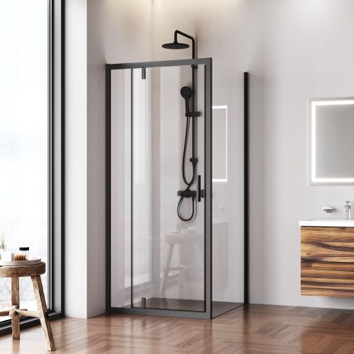 Душевой уголок Am.Pm Gem W90G-404-9090-BT 90х90 стекло прозрачное профиль черный без поддона