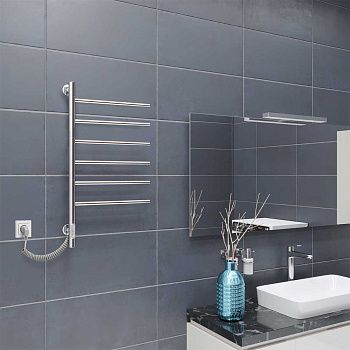 Полотенцесушитель электрический Vincea VTD-1S2CE 45х80 хром