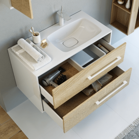 Тумба под раковину Aqwella Y Mai.01.09/R 90х50 подвесная цвет коричневый