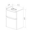 Тумба под раковину LeMark Buno LM04B50T 50х40 напольная цвет белый