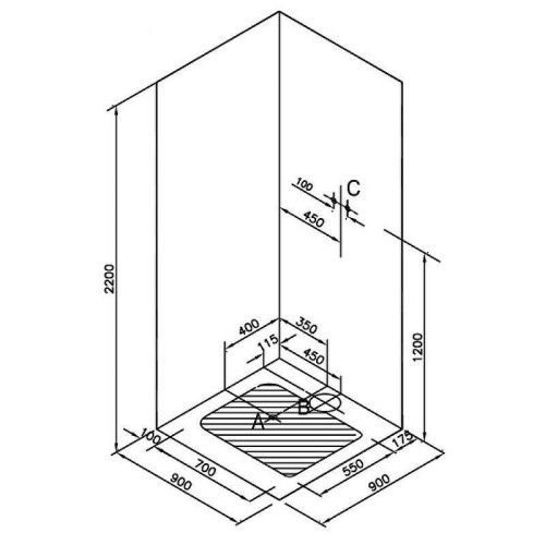 Душевая кабина Vitra Zest 56930023000 90х90 квадратная без крыши ориентация правая - фото 3