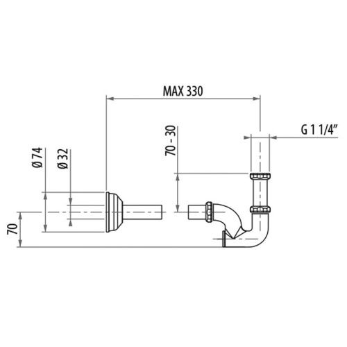 Сифон для раковины Gattoni Accessori 0154/00C0 хром - фото 2
