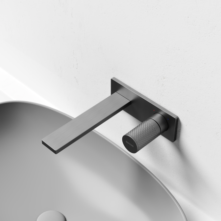 Смеситель для раковины Sancos Nexus SC9013GG встраиваемый в стену вороненая сталь