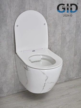 Унитаз подвесной Gid Convexo 62228Y черный с сиденьем микролифт безободковый смыв торнадо