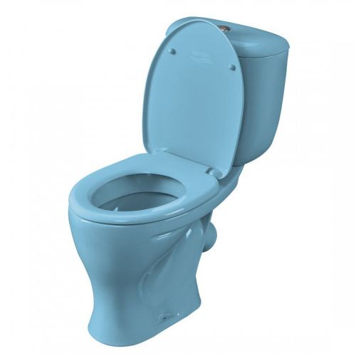 Унитаз-компакт напольный с бачком Santeri Воротынский 1P4017S0600BF голубой с сиденьем каскадный смыв - фото 2