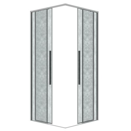 Душевая дверь Grossman Galaxy 1/2.K33.01.12.10.02 120х195 стекло текстурное профиль хром