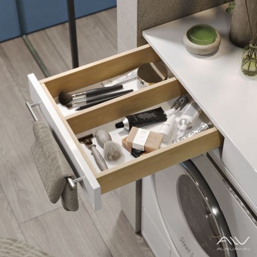 Тумба с раковиной Alavann Cosmetic ALV1037000 90х50 напольная цвет белый - фото 3