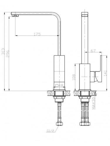 Смеситель для кухни WeltWasser 10000001981 на мойку хром - фото 2