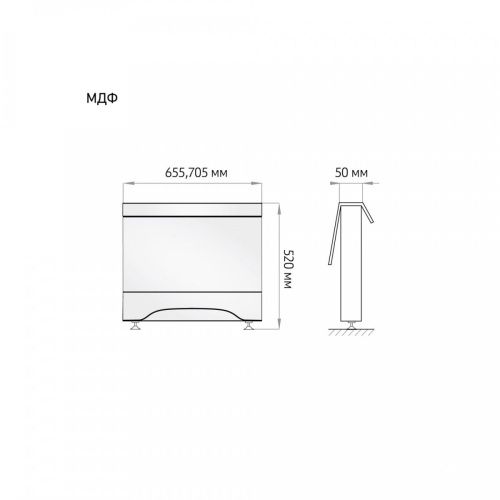 Экран под ванну Alavann 70,5 см ALV0234003 торцевой МДФ венге - фото 2