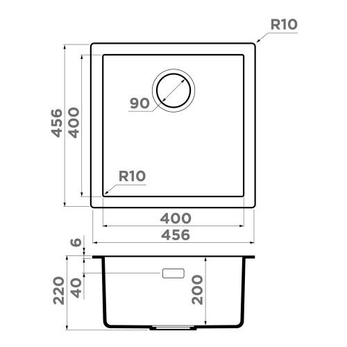 Кухонная мойка Omoikiri Yamakawa 45-U/I 4993254 45х45 цвет синий - фото 2