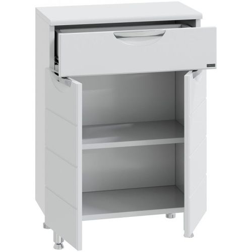 Тумба под раковину СанТа Родос 306003 60х30 подвесная цвет белый - фото 2