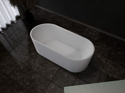 Ванна из искусственного камня Abber Stein AS9650 170х80 отдельностоящая овальная с ножками - фото 3