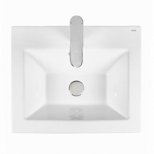 Раковина из сантехнического фарфора Bond Cube S06-500 50х40 встраиваемая цвет белый 1 отверстие под смеситель - фото 4