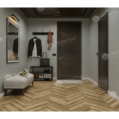 SPC ламинат Alpine Floor Nut ECO 22-6 MC Акорн толщина 0.4 см 43 класс 600х125 - фото 2