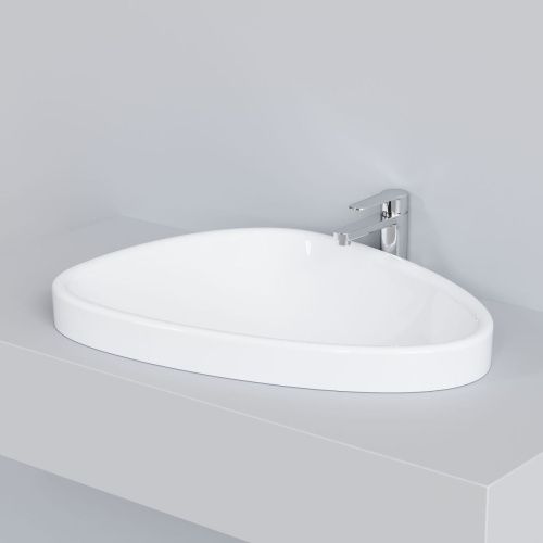 Раковина из сантехнического фарфора Ambassador Kingston 146T20002 60х40 накладная цвет белый без отверстий под смеситель - фото 4