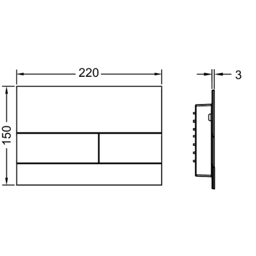 Клавиша смыва механическая Tece TECEsquare 9240834 цвет белый - фото 2