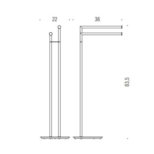 Стойка с аксессуарами для ванной Colombo Mini B4038.GM - фото 2