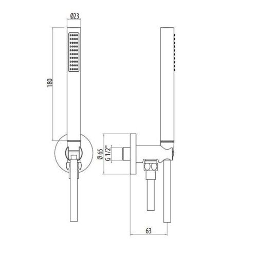 Душевой гарнитур Gattoni Programma doccia KTC01/PDC0 настенный хром - фото 2