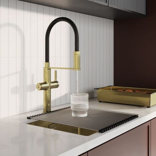 Смеситель для кухни IDDIS Ikon IKNMGFFi05 на столешницу золото - фото 3