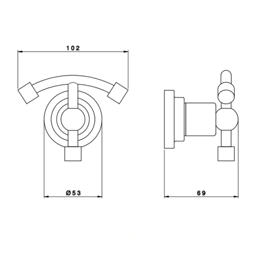 Крючок Nicolazzi Monte Croce 1481CR27 - фото 2