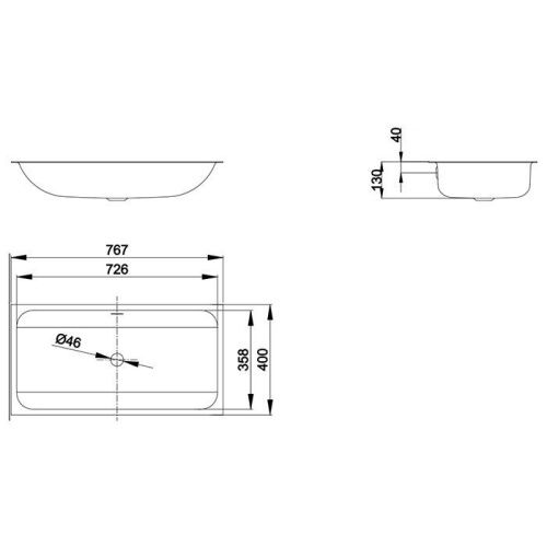 Раковина из нержавеющей стали Bette One A137-000 80 см встраиваемая цвет белый без отверстий под смеситель - фото 2