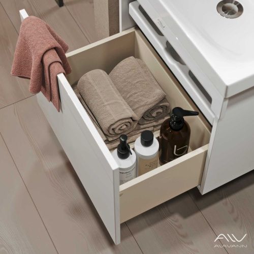 Тумба с раковиной Alavann Cosmetic ALV1035000 60х50 подвесная цвет белый - фото 3