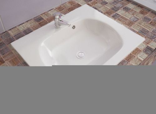 Раковина из искусственного камня Эстет Милана ФР-00014946 60х50 накладная цвет белый 1 отверстие под смеситель - фото 4