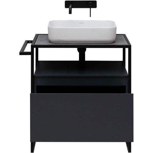 Тумба под раковину Allen Brau Priority 1.31001.AM 70х50 напольная цвет черный - фото 4