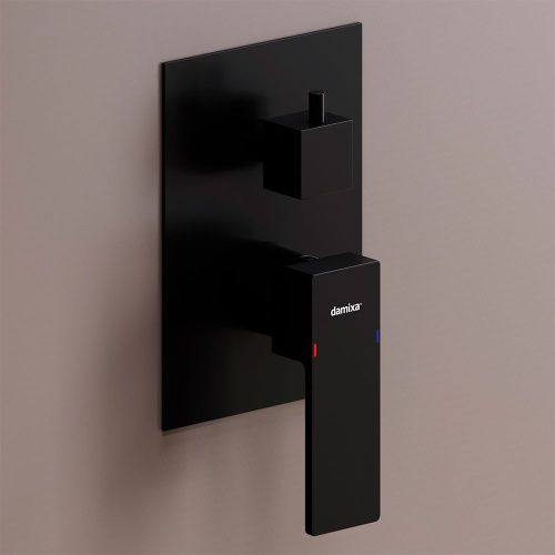 Смеситель для ванны и душа Damixa Gala 537100300 встраиваемый в стену черный - фото 4