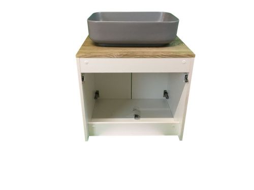 Тумба с раковиной Sintesi STL.W7023_SIN-LVB-APP-409GM 60х60 подвесная цвет коричневый - фото 3