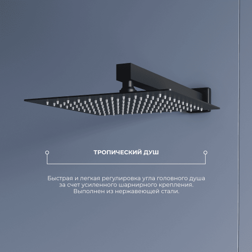 Душевая система RGW Shower Panels 51140856-04 встраиваемая в стену цвет черный - фото 3