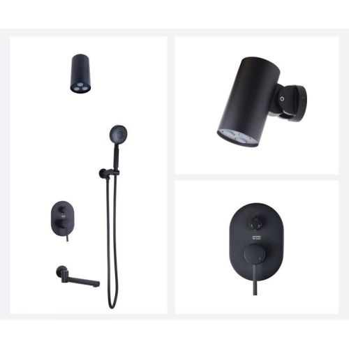 Душевая система Bronze de Luxe 14582-501B встраиваемая в стену цвет черный - фото 4