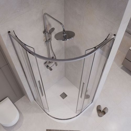 Душевой уголок Niagara Nova NG-6626-34 90х90 стекло прозрачное профиль хром без поддона - фото 5