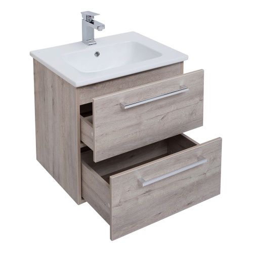 Тумба под раковину Dreja Gio 77.0102D 60х50 подвесная цвет коричневый - фото 5