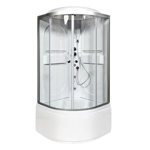 Душевая кабина AvaCan L610GM+EL 100х100 четверть круга с крышей ориентация универсальная - фото 2