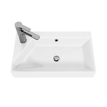Раковина из сантехнического фаянса Jorno 17055-KL 60х30 встраиваемая цвет белый