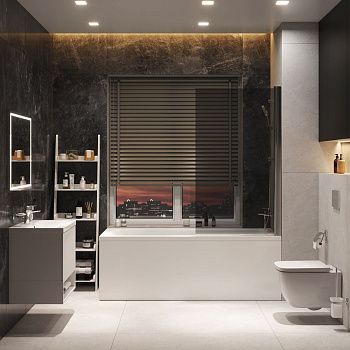 Ванна акриловая Am.Pm Gem WK90EA 170х70 пристенная прямоугольная с каркасом