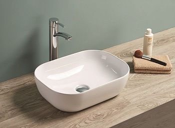 Раковина керамическая Art&Max AM-78105 50х30 накладная цвет белый