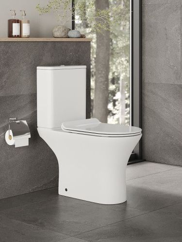 Унитаз напольный с бачком Orange C01-000W белый с сиденьем микролифт душевой смыв - фото 3