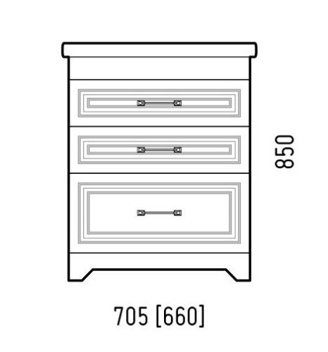 Тумба под раковину Corozo Каролина SD-00000923 70х40 напольная цвет белый - фото 2