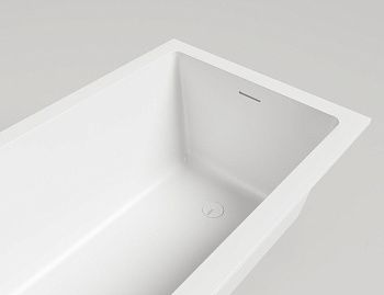 Ванна из литьевго мрамора Salini CASCATA 104313G 170х75 встраиваемая прямоугольная с ножками